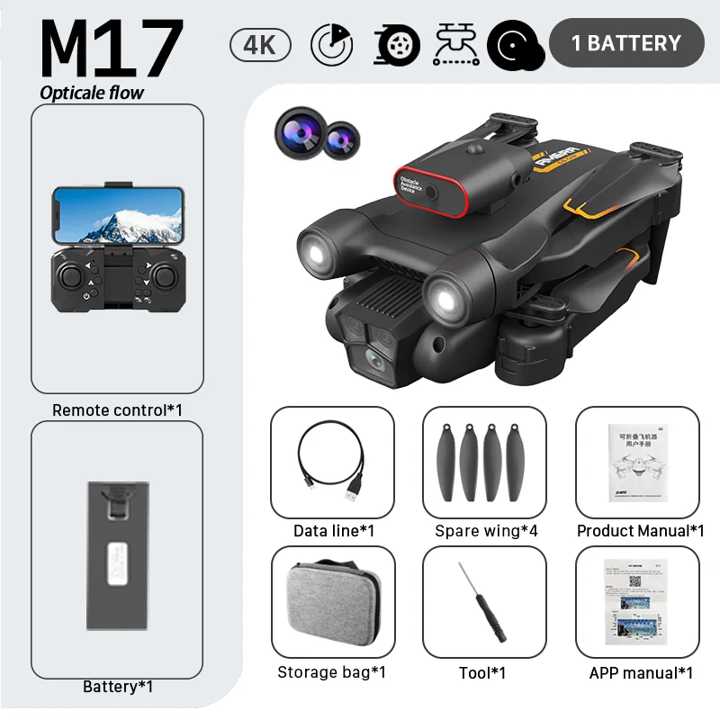 M17 Professional RC Drone with Dual HD Cameras