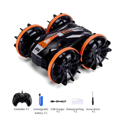 Amphibious Double-Sided Stunt Tank Car