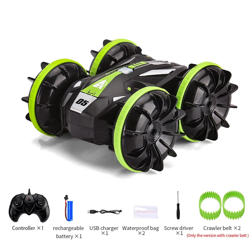 Amphibious Double-Sided Stunt Tank Car